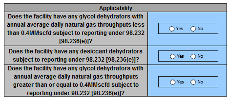 Image of applicability table for 2016- 2023 Dehydrators